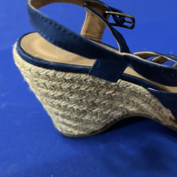 Nine West Navy Espadrille Wedges Size 5 - Picture 5 of 8